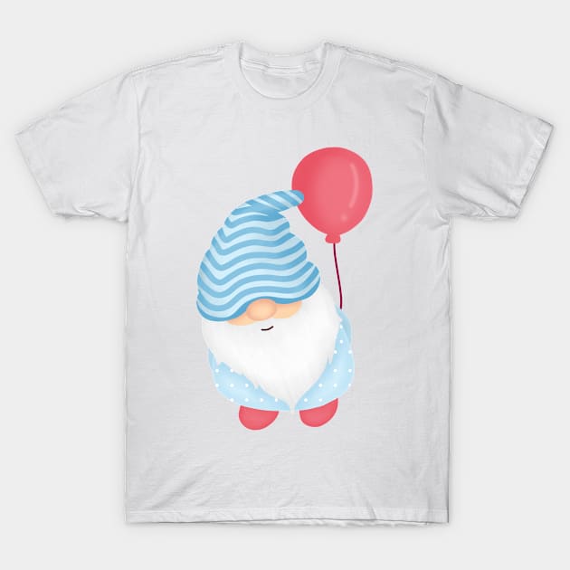 Sweet gnome brings balloon T-Shirt by Athikan